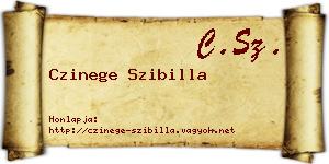 Czinege Szibilla névjegykártya